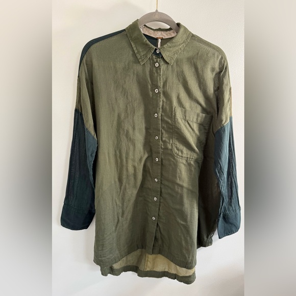 Free People Rainbow Rays Button-Down Shirt - Picture 3 of 7
